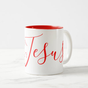 Caneca De Café Em Dois Tons Coleção de Presentes de Fé -