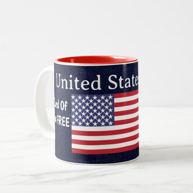 Caneca De Café Em Dois Tons Coleção de Presentes Militares - (Frente Esquerda)