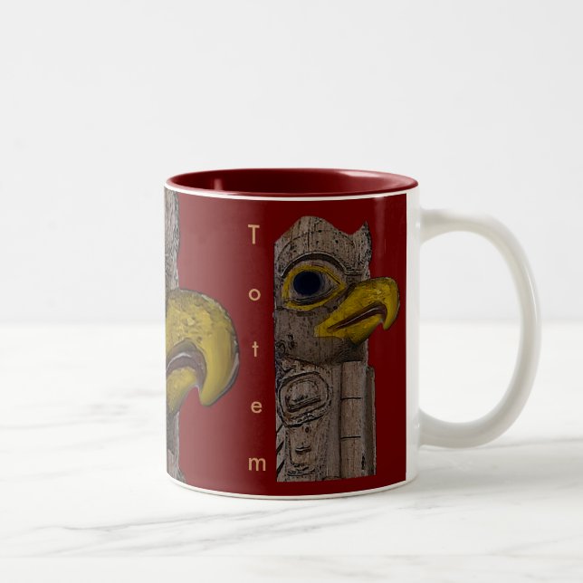 Caneca De Café Em Dois Tons Coleção do EAGLE TOTEM (Direita)