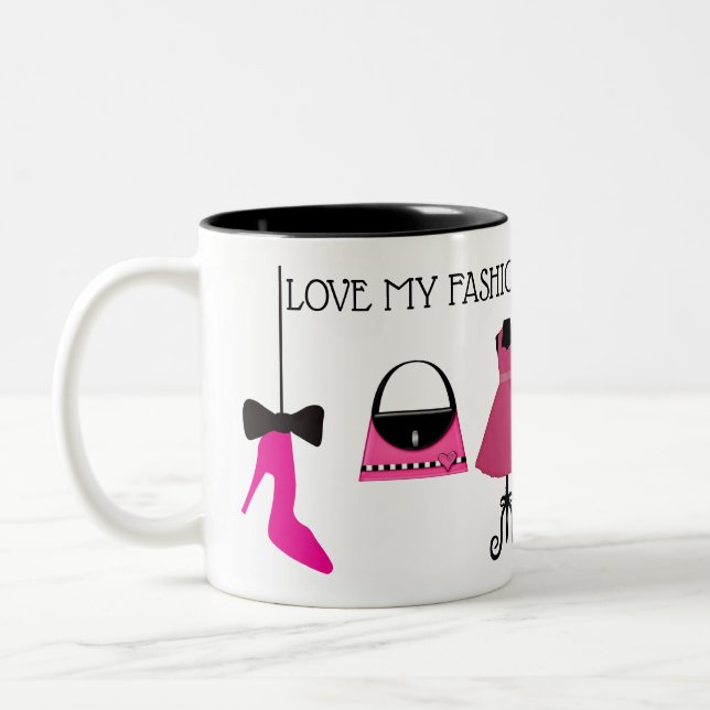 CANECA DE CAFÉ EM DOIS TONS COLEÇÃO RAINHA DA COMPRA (Esquerda)