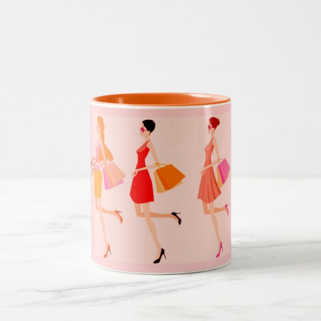 CANECA DE CAFÉ EM DOIS TONS COLEÇÃO RAINHA DA MODA (Centro)