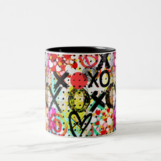 Caneca De Café Em Dois Tons Coleção XOXOXOXOXOXO (Centro)