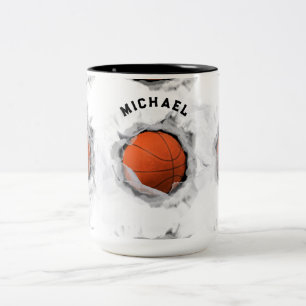 Caneca De Café Em Dois Tons Coletor de Basquete Personalizado