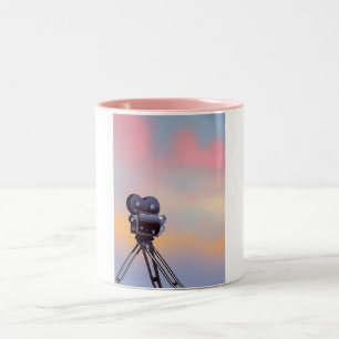 Caneca De Café Em Dois Tons Coletor solar Vintage Movie