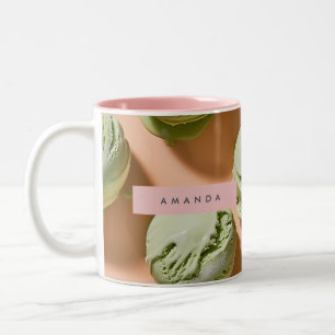 Caneca De Café Em Dois Tons Colher de Sorvete de Matcha Personalizada