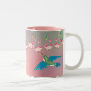Caneca De Café Em Dois Tons COLIBRI & FÚCSIA por SHARON SHARPE