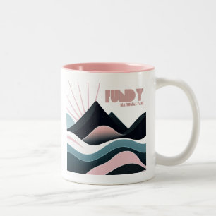 Caneca De Café Em Dois Tons Colinas Coloridas do Fundy National Park