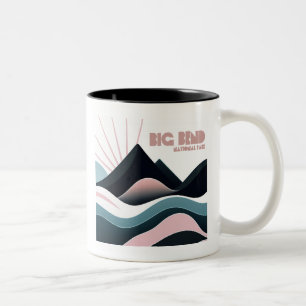 Caneca De Café Em Dois Tons Colinas Coloridas do Parque Nacional Big Bend