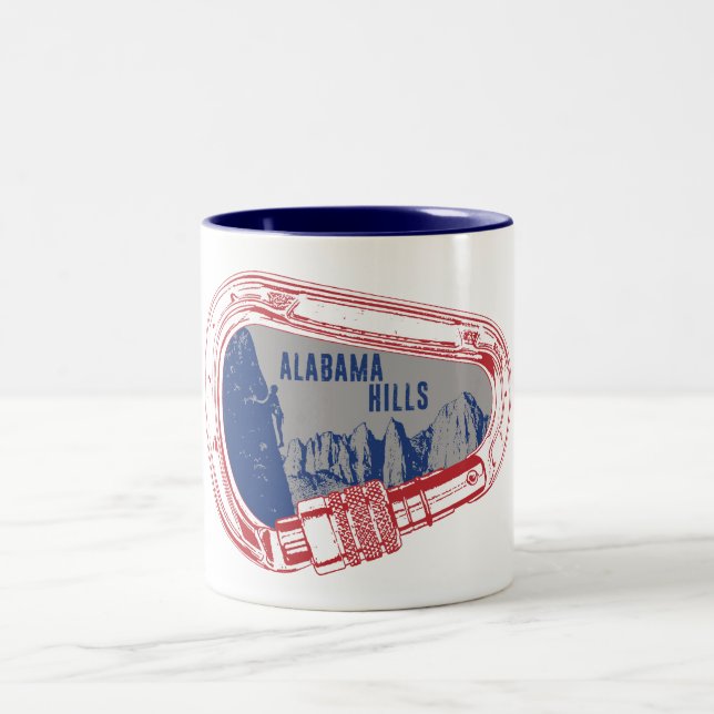 Caneca De Café Em Dois Tons Colinas do Alabama Subindo Carabiner (Centro)