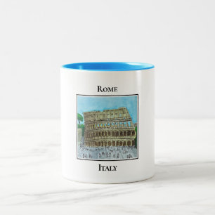 Caneca De Café Em Dois Tons Coliseu, Roma Itália
