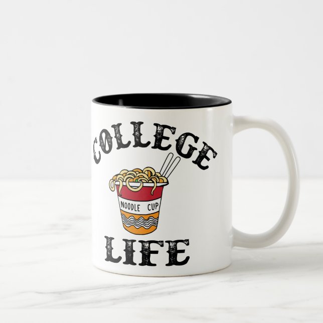 Caneca De Café Em Dois Tons College Ramen (Direita)