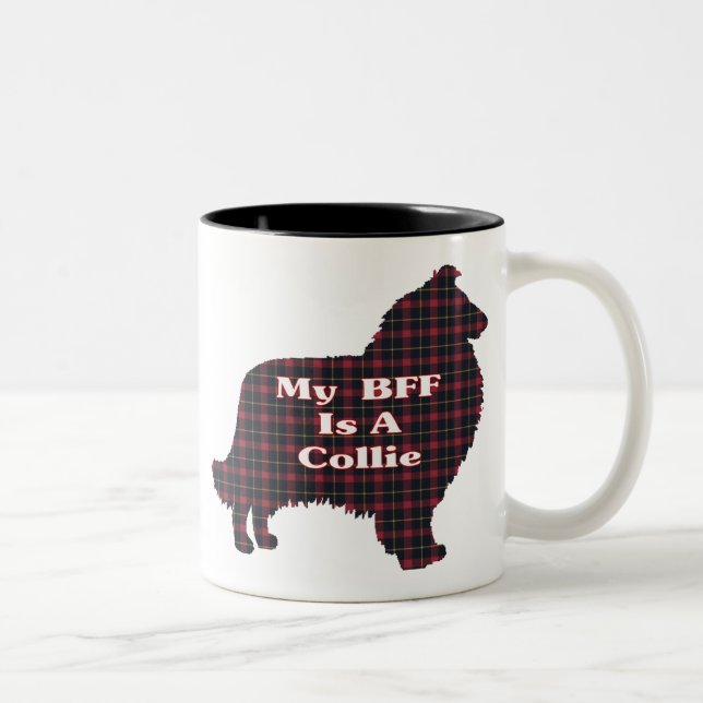 Caneca De Café Em Dois Tons Collie Rough (Direita)