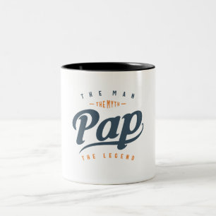 Caneca De Café Em Dois Tons Coloque O Homem Com A Lenda Engraçado Dia de os pa
