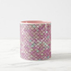 Caneca De Café Em Dois Tons Coloração da sereia do Pastel Mug