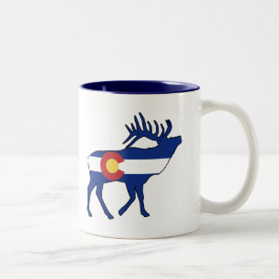 Caneca De Café Em Dois Tons Colorado Flag Elk