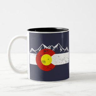 Caneca De Café Em Dois Tons Colorado Mountain Vintage