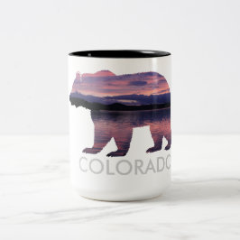 Caneca De Café Em Dois Tons Colorado Native Bear | Sunset | Mug Grande