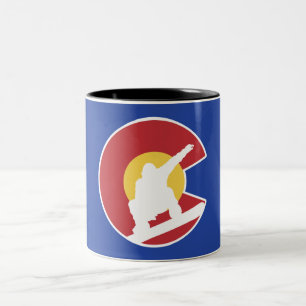 Caneca De Café Em Dois Tons Colorado Snowboard