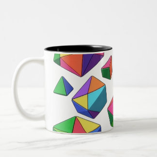 Caneca De Café Em Dois Tons Colorful Cubes