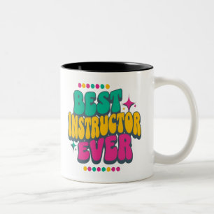 Caneca De Café Em Dois Tons Colorida Retro Groovy Adpreciation Mug