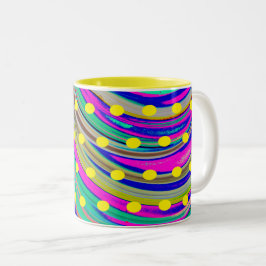 Caneca De Café Em Dois Tons Colorido