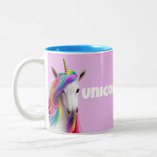 Caneca De Café Em Dois Tons Colorido Coffee Mug Unicorn