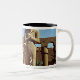 Caneca De Café Em Dois Tons Colosso de Ramesses II: estátua ereta de