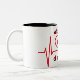 Caneca De Café Em Dois Tons Com Todos Os Bebidos