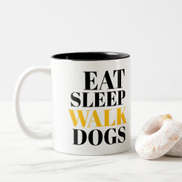 Caneca De Café Em Dois Tons Coma Cachorros Que Dormem
