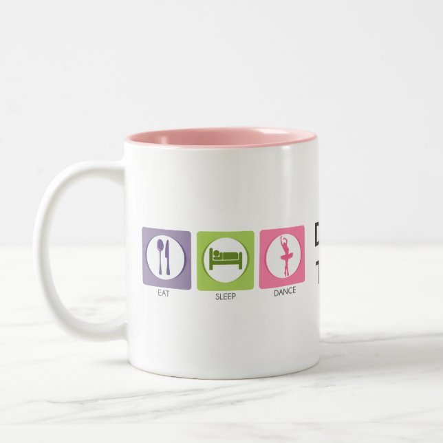 Caneca De Café Em Dois Tons Coma Dança! (Esquerda)