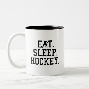 Caneca De Café Em Dois Tons Coma Hóquei no Sono - Amantes de Hóquei
