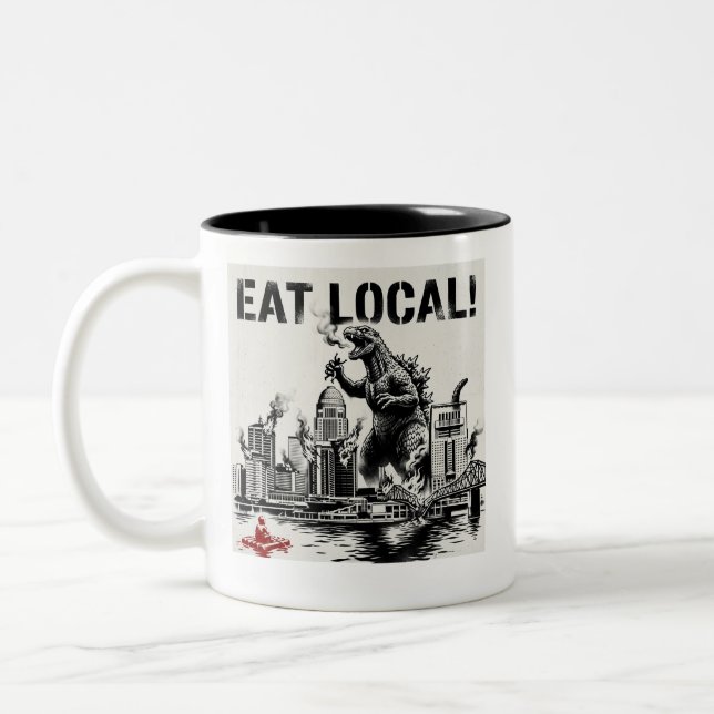 Caneca De Café Em Dois Tons Coma Local Louisville (Esquerda)