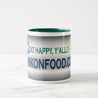 Caneca De Café Em Dois Tons Coma-o feliz--Caneca de café de HankOnFood.com!