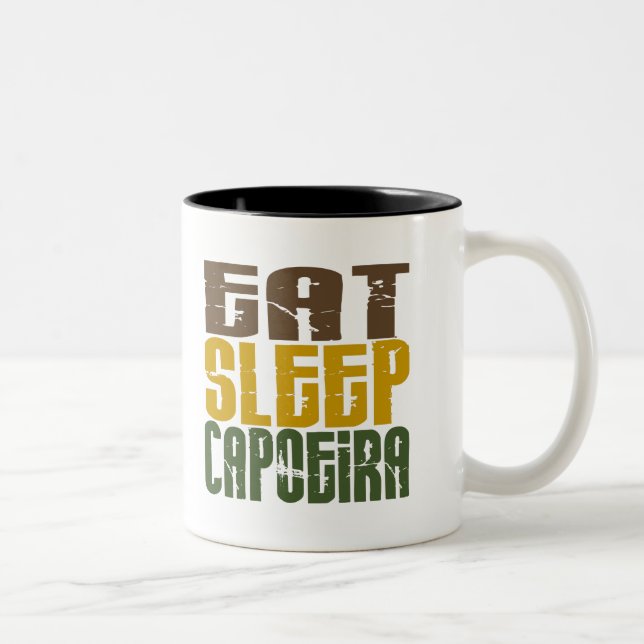 Caneca De Café Em Dois Tons Coma o sono Capoeira 1 (Direita)