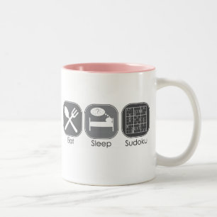 Caneca De Café Em Dois Tons Coma o sono Sudoku