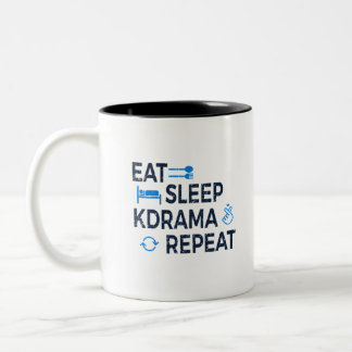 Caneca De Café Em Dois Tons Coma Repetição do Kdrama no Sono