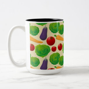 Caneca De Café Em Dois Tons Coma seus vegetais