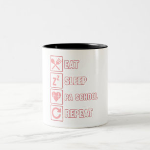 Caneca De Café Em Dois Tons Coma Sleep PA School Médico Assistant Gr Médico