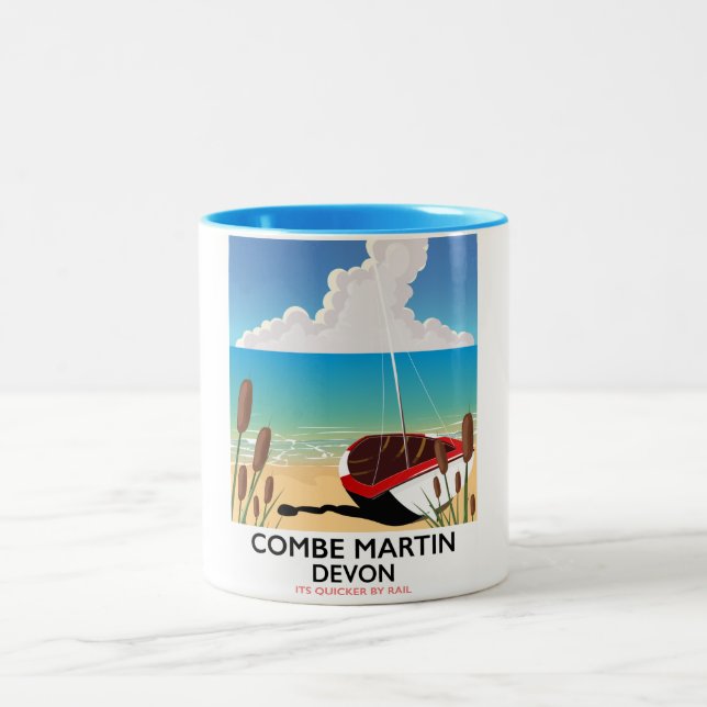 Caneca De Café Em Dois Tons Combe Martin Devon (Centro)