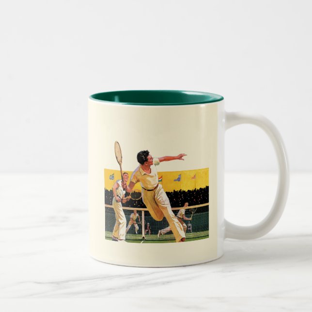 Caneca De Café Em Dois Tons Combinação de Tênis duplas (Direita)