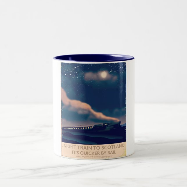 Caneca De Café Em Dois Tons Comboio noturno para a Escócia (Centro)