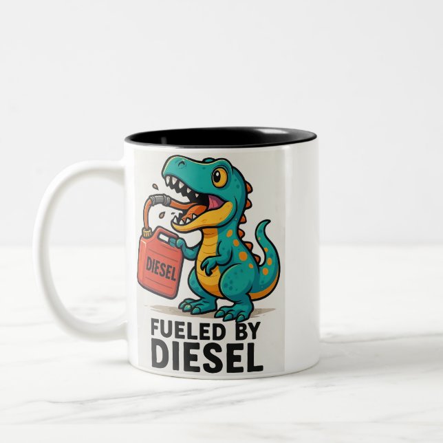 Caneca De Café Em Dois Tons Combustível A Gasóleo (Esquerda)