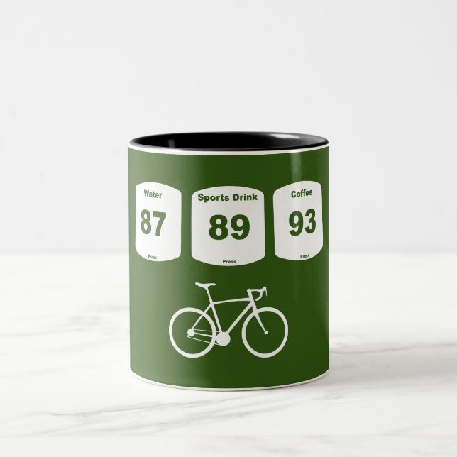 Caneca De Café Em Dois Tons Combustível De Ciclo: Água, Bebida Esportiva, Café (Centro)