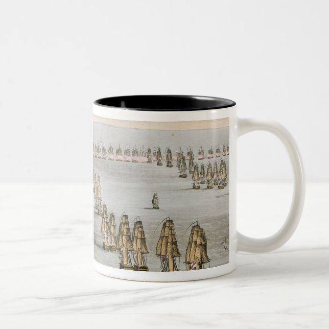 Caneca De Café Em Dois Tons Começo da batalha de Trafalgar, 2ø Octo (Direita)