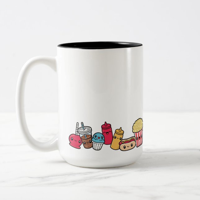 Caneca De Café Em Dois Tons Comida de lixo (Esquerda)