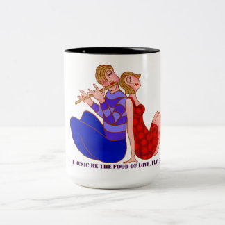 Caneca De Café Em Dois Tons Comida De Música Para O Amor #2