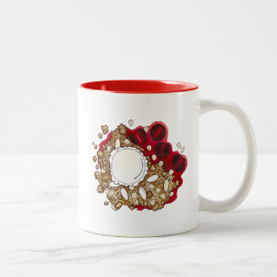 Caneca De Café Em Dois Tons Comida de Sorvete de Tcherry Crumble Cobbler Desse