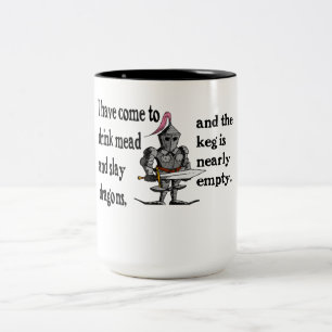 Caneca De Café Em Dois Tons Comida, dragão de lata, motivação divertida Mug