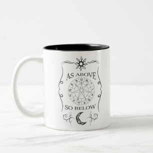 Caneca De Café Em Dois Tons Como acima, abaixo de design