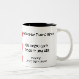 Caneca De Café Em Dois Tons Como falar o porto-riquenho